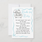 手書き男の赤ちゃん 招待状 (正面)