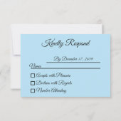 手書き男の赤ちゃんRSVPカード 出欠カード (裏面)