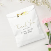 手書き白モダン語に感謝結婚: フェイバーバッグ (封をした状態)
