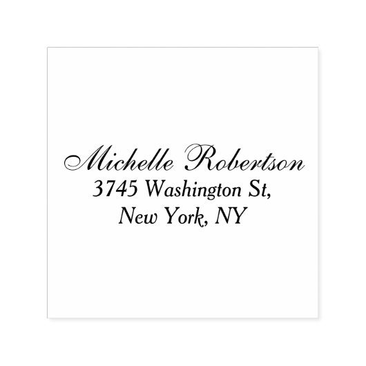 手書き白黒シンプルなミニマル セルフインキングスタンプ (デザイン)