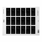 手書き白黒結婚差出人住所 ラベル (フルシート)