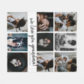 手書き私たちはおばあちゃんの愛9写真  フリースブランケット (正面(横))