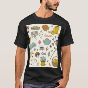 手書き秋:カラフルヴィンテージセット Tシャツ