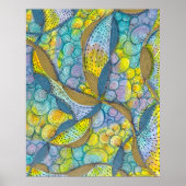 手書き糸の色芸術的付き糸 ポスター (正面)