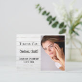 手書き素朴の卒業ありがとうはがき ポストカード (スタンド正面)