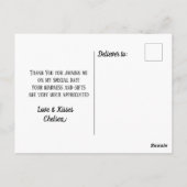 手書き素朴の卒業ありがとうはがき ポストカード (裏面)