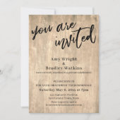 手書き素朴は披露宴招待されのみ 招待状 (正面)