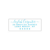 手書き素朴スクリプトのフルネーム差出人住所 セルフインキングスタンプ (デザイン)