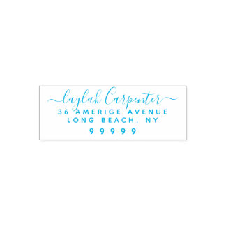 手書き素朴スクリプトのフルネーム差出人住所 セルフインキングスタンプ