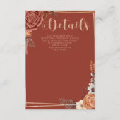 手書き素朴スモダンクリプト秋の結婚式 エンクロージャーカード (正面)