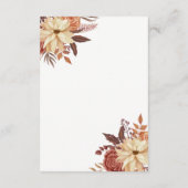 手書き素朴スモダンクリプト秋の結婚式 エンクロージャーカード (裏面)