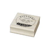 手書き素朴パインコーンファミリ差出人住所 ラバースタンプ (スタンプ)