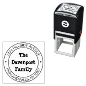 手書き素朴ファミリ名差出人住所 セルフインキングスタンプ (インサイチュ)