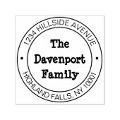 手書き素朴ファミリ名差出人住所 セルフインキングスタンプ (デザイン)