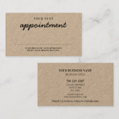 手書き素朴ミニマモダンリストのアラーム 予約カード (正面/裏面)