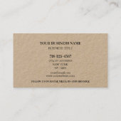 手書き素朴ミニマモダンリストのアラーム 予約カード (裏面)