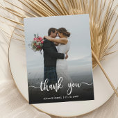 手書き結婚の写真ありがとう磁気カード