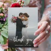 手書き結婚の写真ありがとう磁気カード