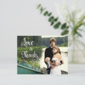 手書き結婚の写真ありがとう ポストカード (スタンド正面)