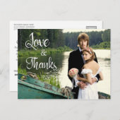 手書き結婚の写真ありがとう ポストカード (正面/裏面)