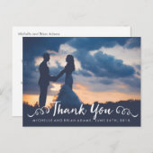 手書き結婚の写真サンキューカード ポストカード (正面/裏面)
