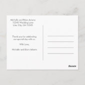 手書き結婚の写真サンキューカード ポストカード (裏面)