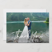 手書き結婚の写真 サンキューカード (正面)