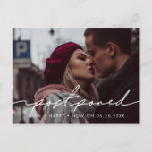 手書き結婚の延期 ポストカード (正面)