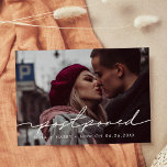 手書き結婚の延期 ポストカード<br><div class="desc">自分やお祝いを延期するか結婚中止するか？共有この素敵な写真はがき、完全にカスタマイズ可能なフォントと色でニュースを。</div>