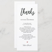 手書き結婚の感謝場所設定カード プログラム (正面/裏面)