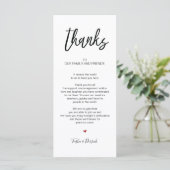 手書き結婚の感謝場所設定カード プログラム (スタンド正面)