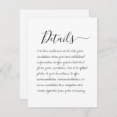 手書き結婚の詳細エンクロージャカード エンクロージャーカード (正面/裏面)