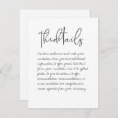 手書き結婚の詳細エンクロージャカード エンクロージャーカード (正面/裏面)