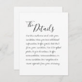 手書き結婚の詳細エンクロージャカード エンクロージャーカード (正面/裏面)