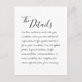 手書き結婚の詳細エンクロージャカード エンクロージャーカード