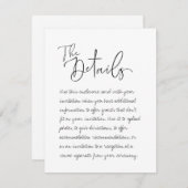 手書き結婚の詳細エンクロージャカード エンクロージャーカード (正面/裏面)