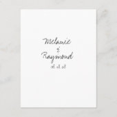 手書き結婚の詳細エンクロージャカード エンクロージャーカード (裏面)