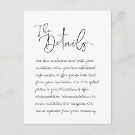 手書き結婚の詳細エンクロージャカード エンクロージャーカード