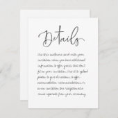 手書き結婚の詳細エンクロージャカード エンクロージャーカード (正面/裏面)