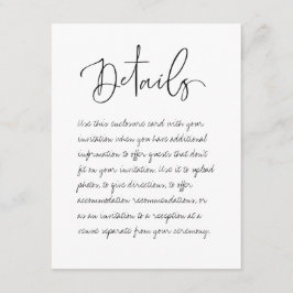 手書き結婚の詳細エンクロージャカード エンクロージャーカード