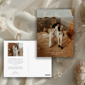 手書き結婚の2写真ありがとうはがき ポストカード