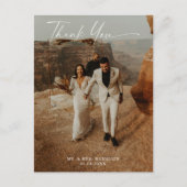 手書き結婚の2写真ありがとうはがき ポストカード (正面)