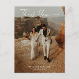 手書き結婚の2 – 写真ありがとう ポストカード