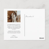 手書き結婚の2 – 写真ありがとう ポストカード (裏面)