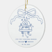 手書き結婚の セラミックオーナメント (左)