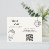 手書き結婚の 出欠カード (スタンド正面)