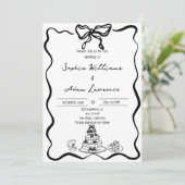 手書き結婚の 招待状 (スタンド正面)