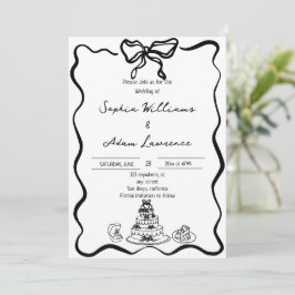 手書き結婚の 招待状