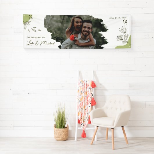 手書き結婚の 横断幕 (インサイチュ)