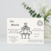 手書き結婚のQRコード詳細結婚 招待状 (スタンド正面)